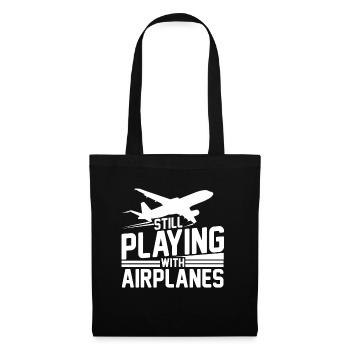 Airplane pilot gift I aviation aviator - Tote Bag - black - Front