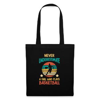 Joueur de basket fille cadeau I streetball - Sac en tissu - noir - Devant