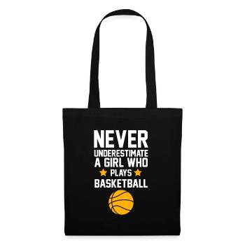 Joueur de basket fille cadeau I streetball - Sac en tissu - noir - Devant