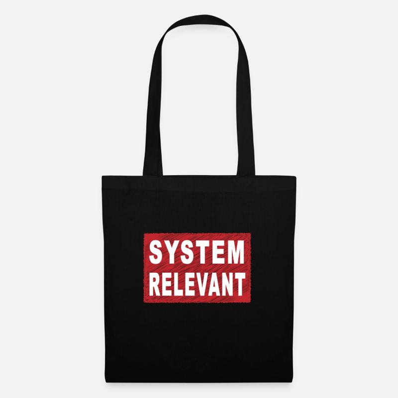 Systemrelevant Pandemie Danke Das Ihr Da Seit - Stoffbeutel - Schwarz