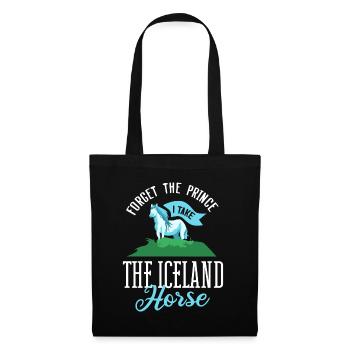 Cheval islandais - Sac en tissu - noir - Devant