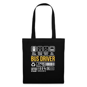 Bus Driver School Bus - Stoffbeutel - Schwarz - Vorne