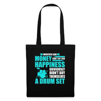 Cadeau batterie I batteur batteur - Sac en tissu - noir - Devant