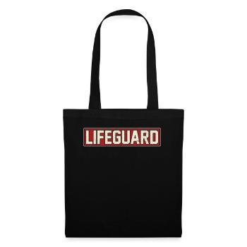 Nageur sauveteur - Sac en tissu - noir - Devant