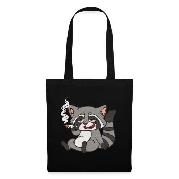 Raccoon Raccoon Stoner Raccoon - Tote Bag - black - Front