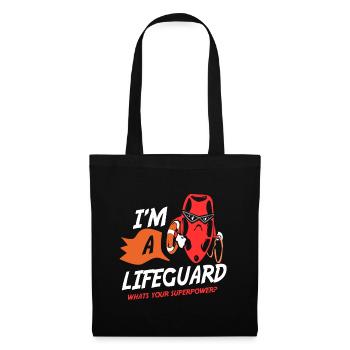 Nageur sauveteur - Sac en tissu - noir - Devant