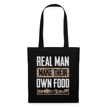 Real men make their own food Farmer Chicken - Tote Bag - black - Front
