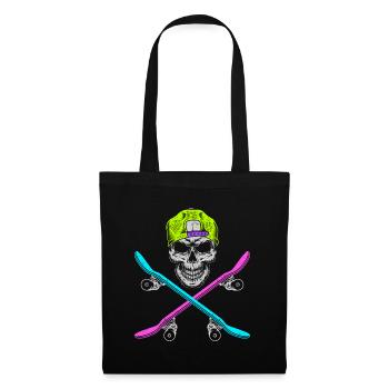 Skating Skateboard Roller Skates - Tote Bag - black - Front