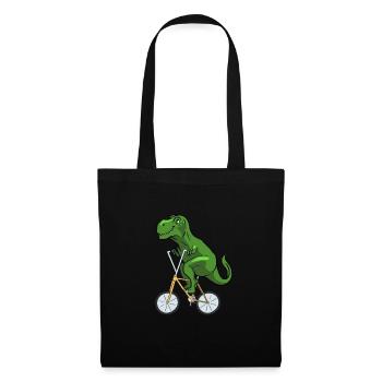 T-Rex road bike gift I Dino cycling bike - Tote Bag - black - Front