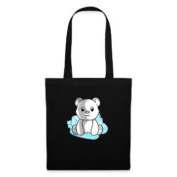 Ours polaire ours polaire - Sac en tissu - noir - Devant