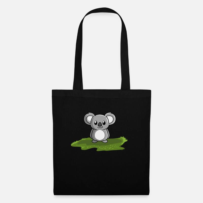 Koala Koalabär - Stoffbeutel - Schwarz