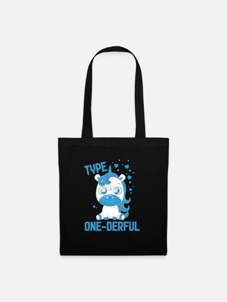 Diabetes Diabetiker Pankreas Insulin T1D - Stoffbeutel - Schwarz