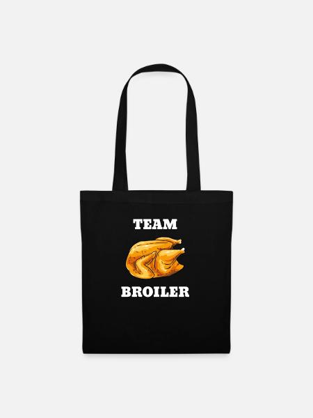 Broiler Team Brathhähnchen Grillhähnchen BBQ Hendl - Stoffbeutel - Schwarz