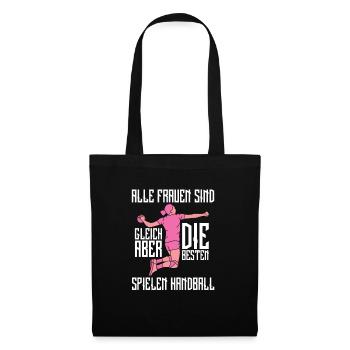 Handballspieler Handball Handballer - Stoffbeutel - Schwarz - Vorne