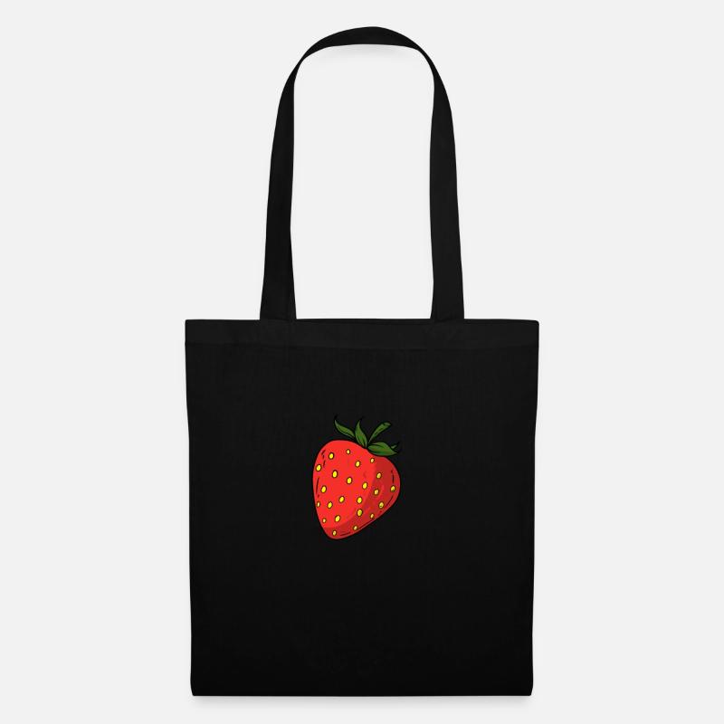 Strawberry berries - Tote Bag - black