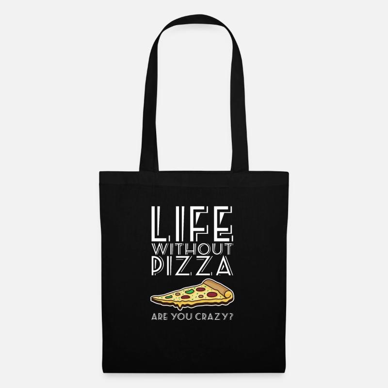 Pizza Pizzeria Pizzabäcker - Stoffbeutel - Schwarz