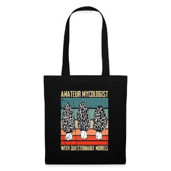 Amateur mycologist with questionable morels Morel - Tote Bag - black - Front