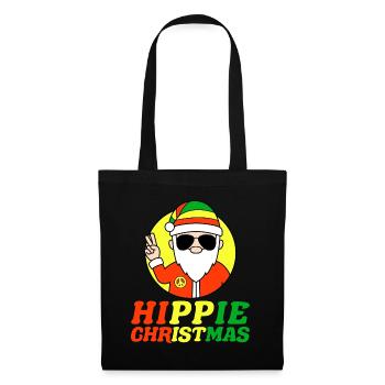 Hippie Christmas Funny Christmas Gift - Tote Bag - black - Front