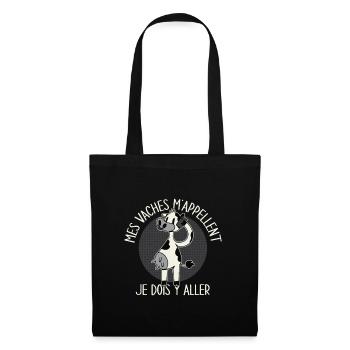 Cows Farmer Farmer Farm Cow Humor Gift - Tote Bag - black - Front