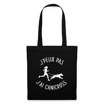 J'peux pas j'ai canicross - Sac en tissu - noir - Devant