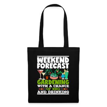 Weekend Forecast Gardening BBQ Gardener - Tote Bag - black - Front