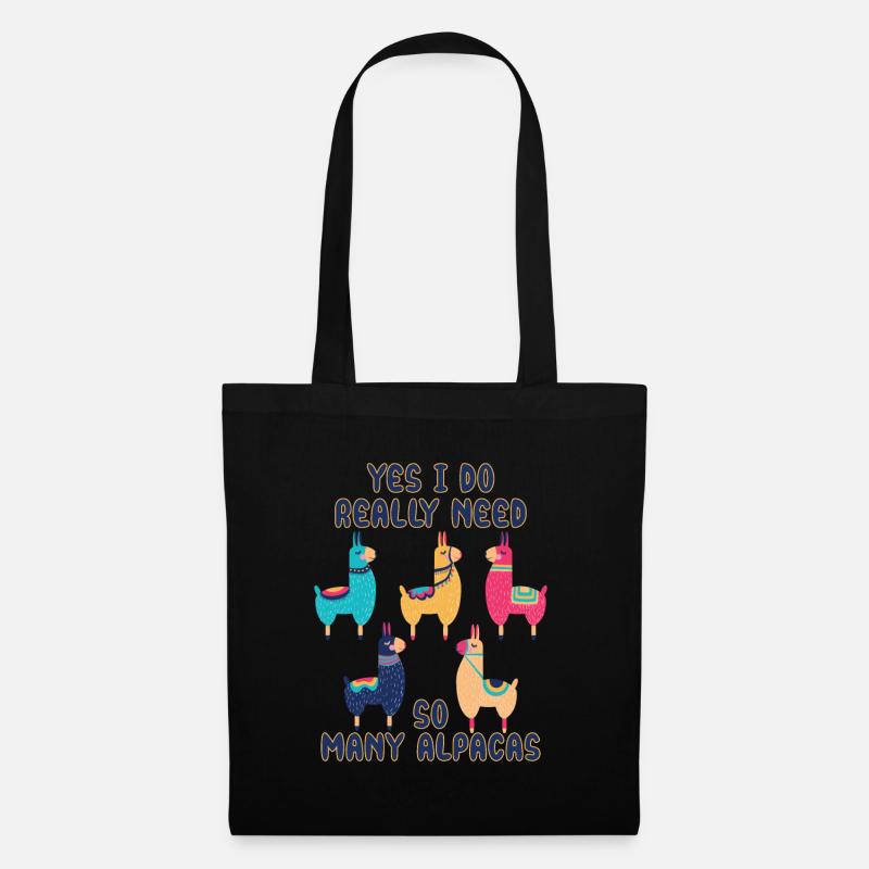 Yes I do really need so many Alpacas - Stoffbeutel - Schwarz