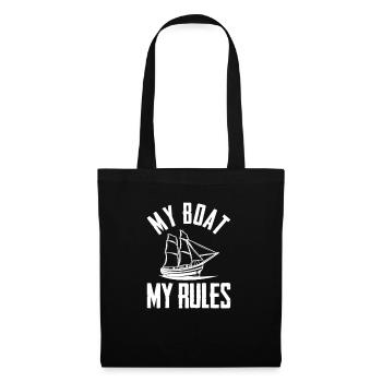 Voilier voilier capitaine naviguer - Sac en tissu - noir - Devant