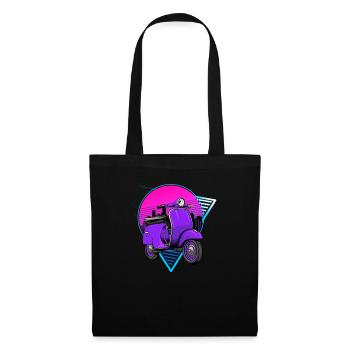Retro Scooter Mofa Moped Vintage Roller - Tote Bag - black - Front