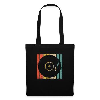 Retro Vinyl Record Record Collector - Tote Bag - black - Front