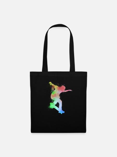 Skateboard Skateboarder Halfpipe Skater - Stoffbeutel - Schwarz