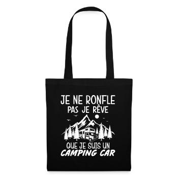 Je Rêve Que Je Suis Un Camping Car Humour Campeur - Sac en tissu - noir - Devant