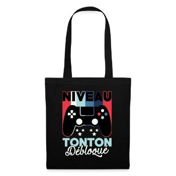Futur Tonton Gamer Annonce Grossesse Oncle Geek - Sac en tissu - noir - Devant