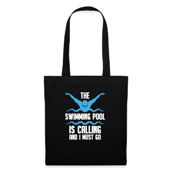 Schwimmen Schwimmer - Stoffbeutel - Schwarz - Vorne