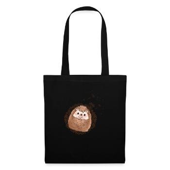 Igel - Stoffbeutel - Schwarz - Vorne