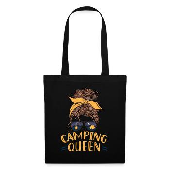 Camper Outdoor Tent Camping Queen - Tote Bag - black - Front