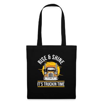 Camion routier camion routier - Sac en tissu - noir - Devant