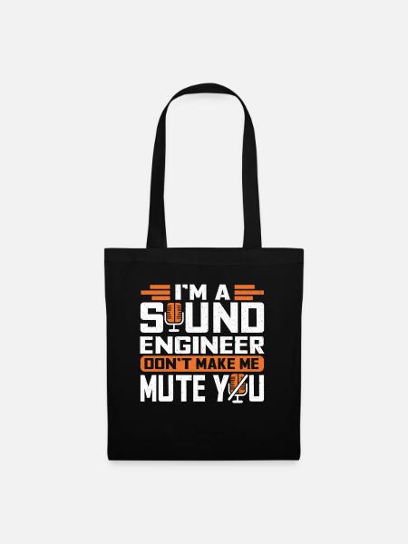 Tontechniker Sound Audio Engineer - Stoffbeutel - Schwarz