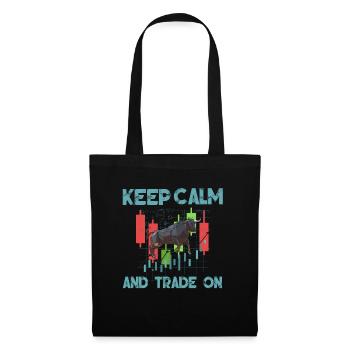 Stock Day Trading Bourse Forex Actions Trader - Sac en tissu - noir - Devant