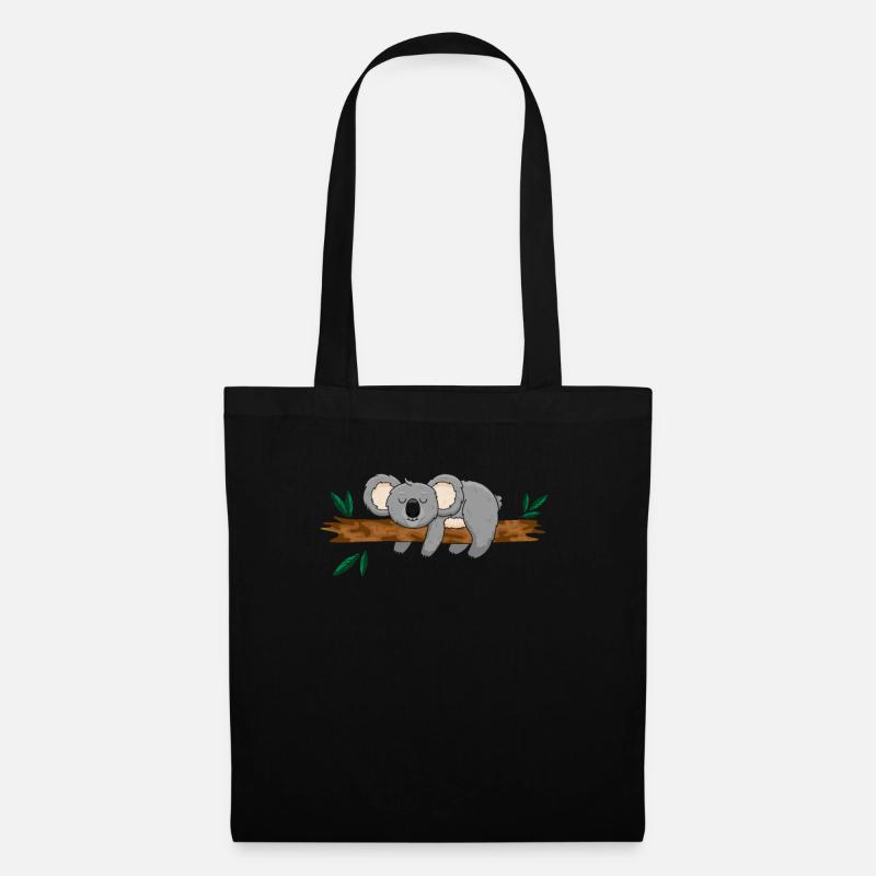 Koala Koalabär - Stoffbeutel - Schwarz