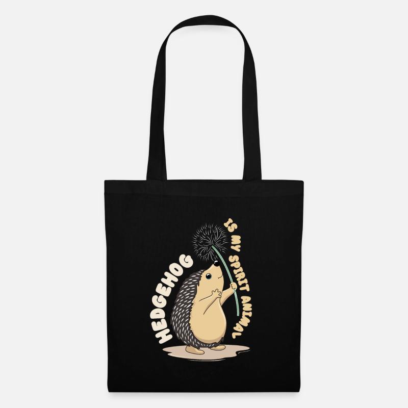 Igel - Stoffbeutel - Schwarz