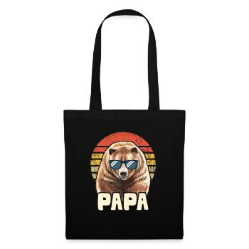 Papa Vater Vatertag - Stoffbeutel - Schwarz - Vorne