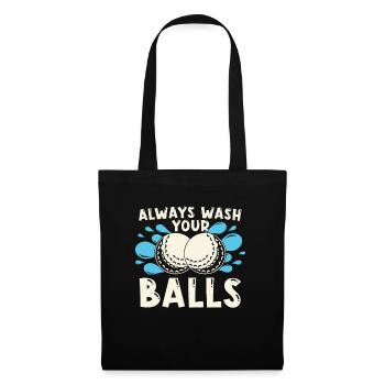 Golfeur Golf golf golf golf - Sac en tissu - noir - Devant