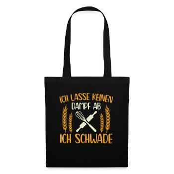 Bäcker Danpf ablassen Schwaden Brot Backen - Stoffbeutel - Schwarz - Vorne
