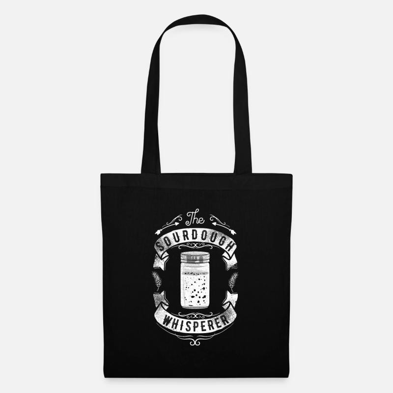 Sourdogh Whisperer Brot Backen Bäckerei - Stoffbeutel - Schwarz
