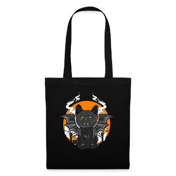 Halloween Black Bat Cat Costume - Tote Bag - black - Front