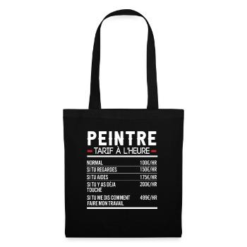 Peintre Idée Cadeau Humour - Sac en tissu - noir - Devant