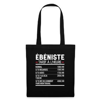 Ébeniste Idée Cadeau Humour - Sac en tissu - noir - Devant