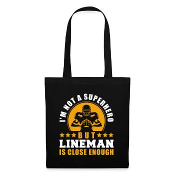 American Football Lineman - Stoffbeutel - Schwarz - Vorne