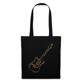 Electric Guitar Illustration Guitar Teacher Gift - Tote Bag - black - Front