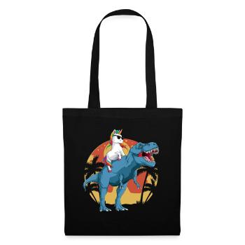 Licorne T Rex Cadeau Dinosaure Garçon Fille - Sac en tissu - noir - Devant